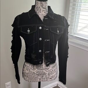 Carmar Los Angeles Black Distressed Denim Jacket